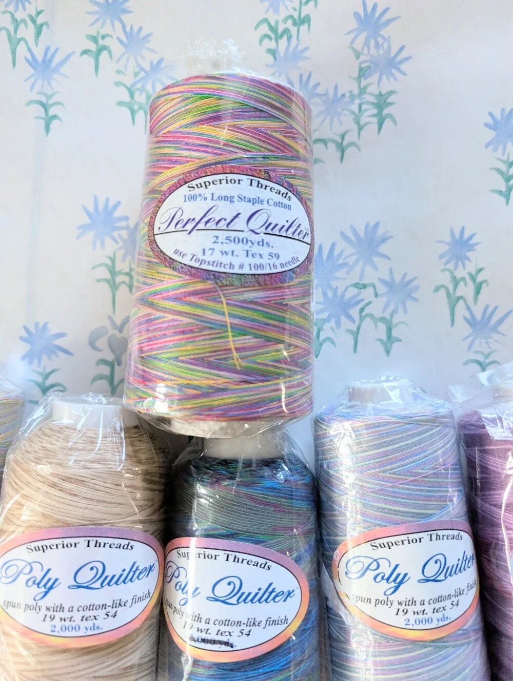 Group of 10 Superior Threads Poly Quilter Cotton Thread NEW Sewing Embroidery